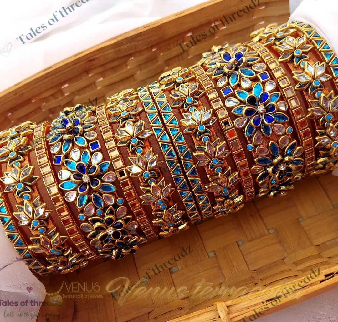 Kundan bangles - Image 3